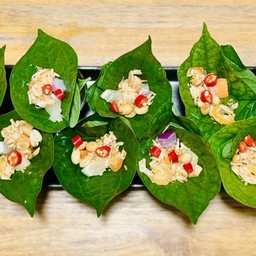 เมี่ยงคำโบราณ ใบชะพลู น้ำเมี่ยงสูตรทางร้าน มะพร้าวคั่วหอมๆสดๆ