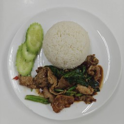 ข้าวคะน้าหมูชิ้น