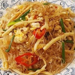 ข้าวหน้าผัดวุ้นเส้นหน่อไม้,หมูสับใส่ไข่