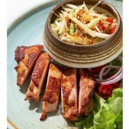 สเต็กไก่ย่าง &ส้มตำ