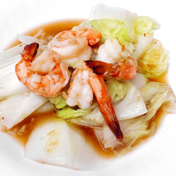 ผักกาดขาวผัดกุ้ง