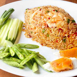 ข้าวผัดน้ำพริกกุ้งสด