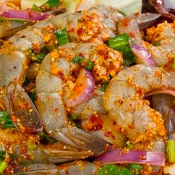 ลาบกุ้งสด