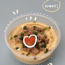 Steamed egg with minced pork ไข่ตุ๋นหมูสับ