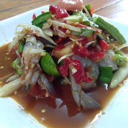 ตำกุ้งสด