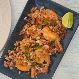 กุ้งคั่วพริกเกลือ