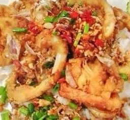 กับข้าว ทะเลผัดพริกเกลือ