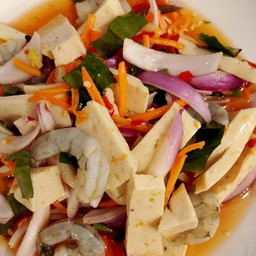 ยำหมูยอกุ้งสด