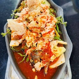 แกงส้มแป๊ะซะปลากระพงทอดกรอบ