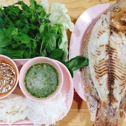 เมี่ยงปลาทับทิมเผา