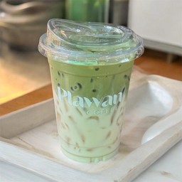 มัทฉะลาเต้ (**เลือกแยกน้ำแข็งหรือไม่แยกน้ำแข็งปริมาณน้ำเท่ากันนะคะ**)