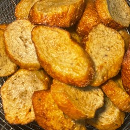 กรือโป๊ะทอดแบบหั่นแว่น กรอบนอกนุ่มใน