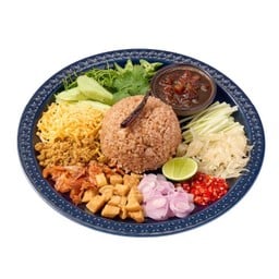 ข้าวคลุกกะปิเสิร์ฟพร้อมเครื่องเคียง 16 อย่าง