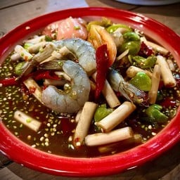 ตำไหลบัวกุ้งสด