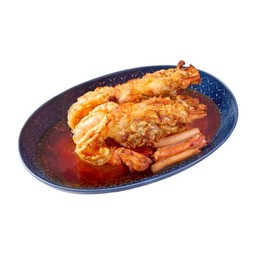 กุ้งแม่น้ำทอดเกลือ 2 ตัว 