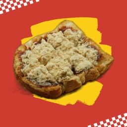 ปังปิ้งแผ่นเนยไก่หยองพริกเผา