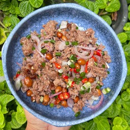 กับข้าวไ่ก่ผัดสะตอพริกแกงใต้