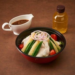 ชุดสลัดหมูชาบูซอสพอนสึ + ชาเขียว