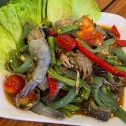 ตำปูปลาร้ากุ้งสด