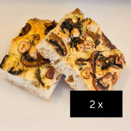 Mushroom Garlic Focaccia [2x]