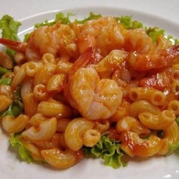 มักกะโรนีผัดซอส - เฮงเฮงอาหารตามสั่ง