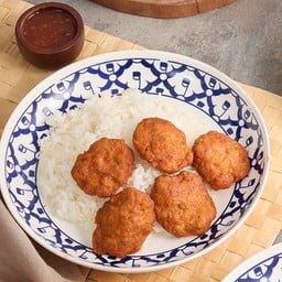 ข้าวหน้าทอดมันหมูเด้ง