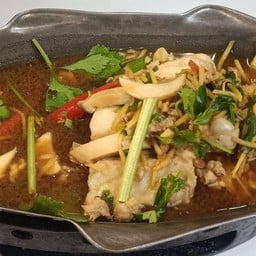 เนื้อปลาเก๋านึ่งซีอิ้ว