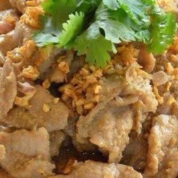 กับข้าว ไก่กระเทียมพริกไท