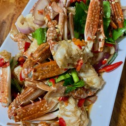 ยำปูม้าสุก (หน้าร้าน120฿)