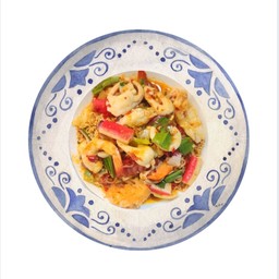 ยำพริกเผารวมมิตรทะเล