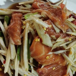 ตำแชลมอ่น(ปลาร้า)