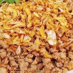 กับข้าว หมูสับกระเทียมพริกไท
