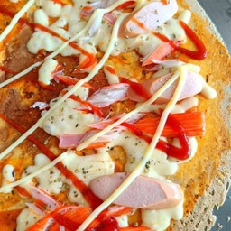 พิซซ่าชีสไส้กรอกปูอัด