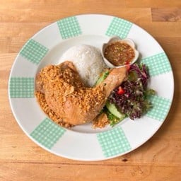 ข้าวไก่อบคั่วพริกเกลือ✌️