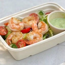 Grilled prawn & cos salad