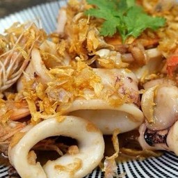 กับข้าว ทะเลกระเทียมพริกไท