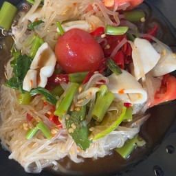 ตำเส้นเล็กปลาหมึก