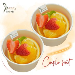 couple fruit ผลไม้คู่รัก ส้มนาเวล+สตรอเบอรี่ (1 คูุ่)