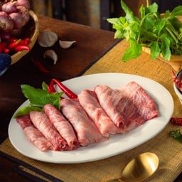 ข้าวกะเพราเนื้อวากิวออสเตรเลียสับ