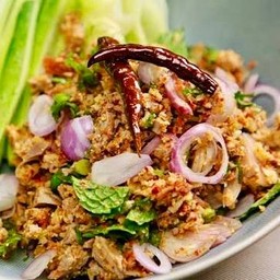 ลาบเป็ดข้าวคั่วสมุนไพร