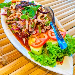 ลาบปลาหมึกสาย