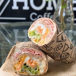 แรปสลัดปูอัด+ไข่