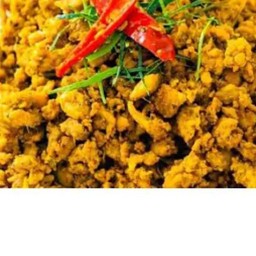 คั่วกลิ้งหมูราดข้าว