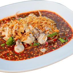 ยำหอยนางรมปลาร้าพริกเผา