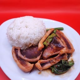 ผัดพริกแกงปลาหมึก