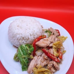 ผัดผักกาดขาวไก่