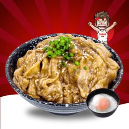 P.3โปรโมชั่น ข้าวหน้าหมูสามชั้น ซอสเทอริยากิ + ไข่ออนเซ็น
