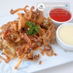 หนวดหมึกทอดกรอบ