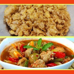 แกงป่า + ไข่เจียว (กับข้าว)