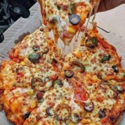 Veggie olive special pizza